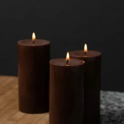 Richland Pillar Candle 3"x6" Brown