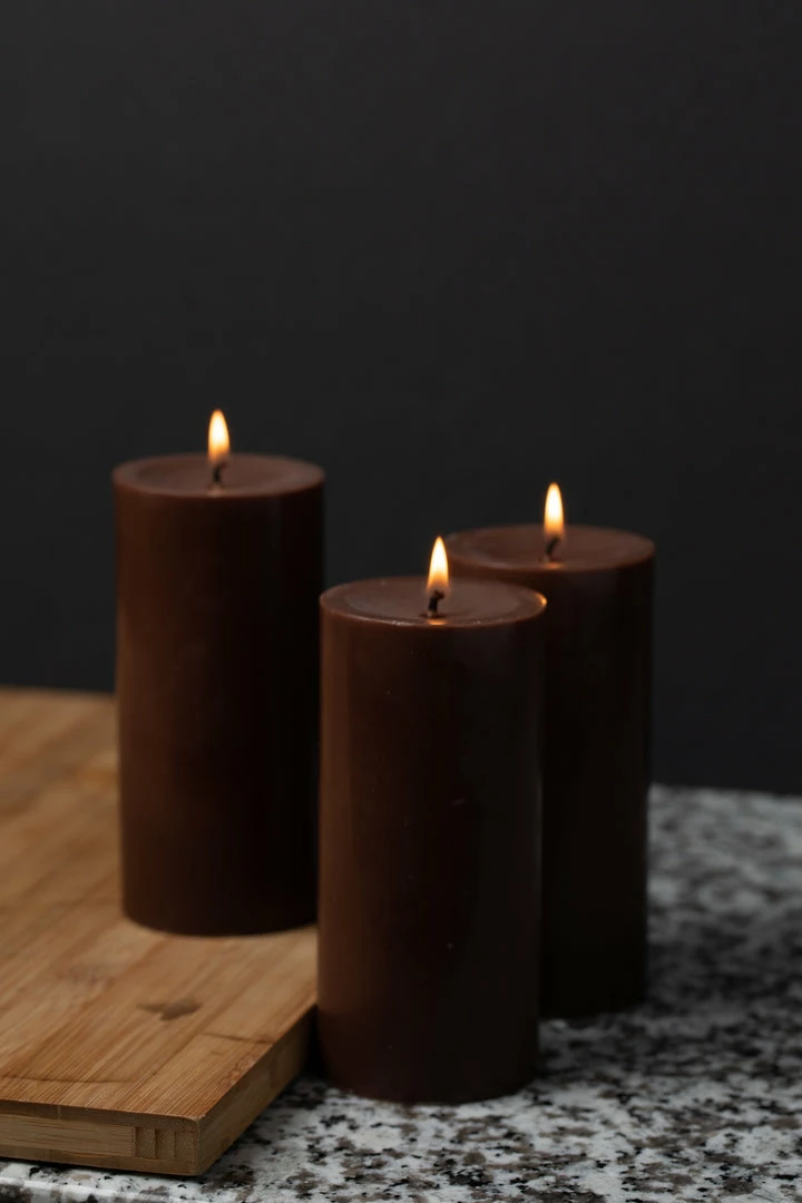 Richland Pillar Candles 3"x6" Brown Set Of 6 Shop By Event 2 Richland Pillar Candles 3"x6" Brown Set Of 6 Shop By Event