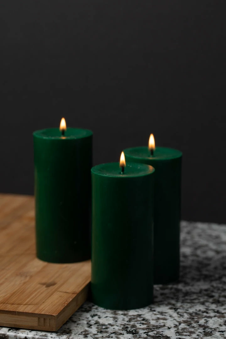 Richland Pillar Candles 3"x6" Dark Green Set Of 12 Shop By Event 2 Richland Pillar Candles 3"x6" Dark Green Set Of 12 Shop By Event