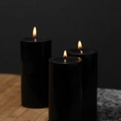 Richland Pillar Candles 3"x6" Black Set Of 6 Shop By Event