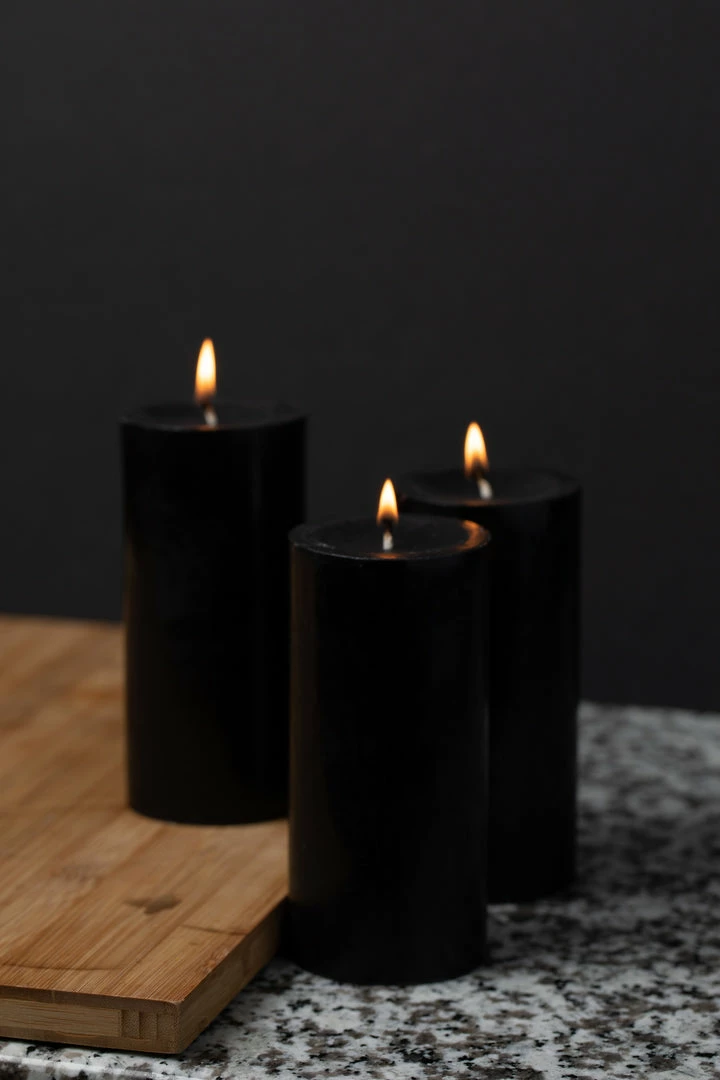 Richland Pillar Candles 3"x6" Black Set Of 24 Shop By Event 2 Richland Pillar Candles 3"x6" Black Set Of 24 Shop By Event