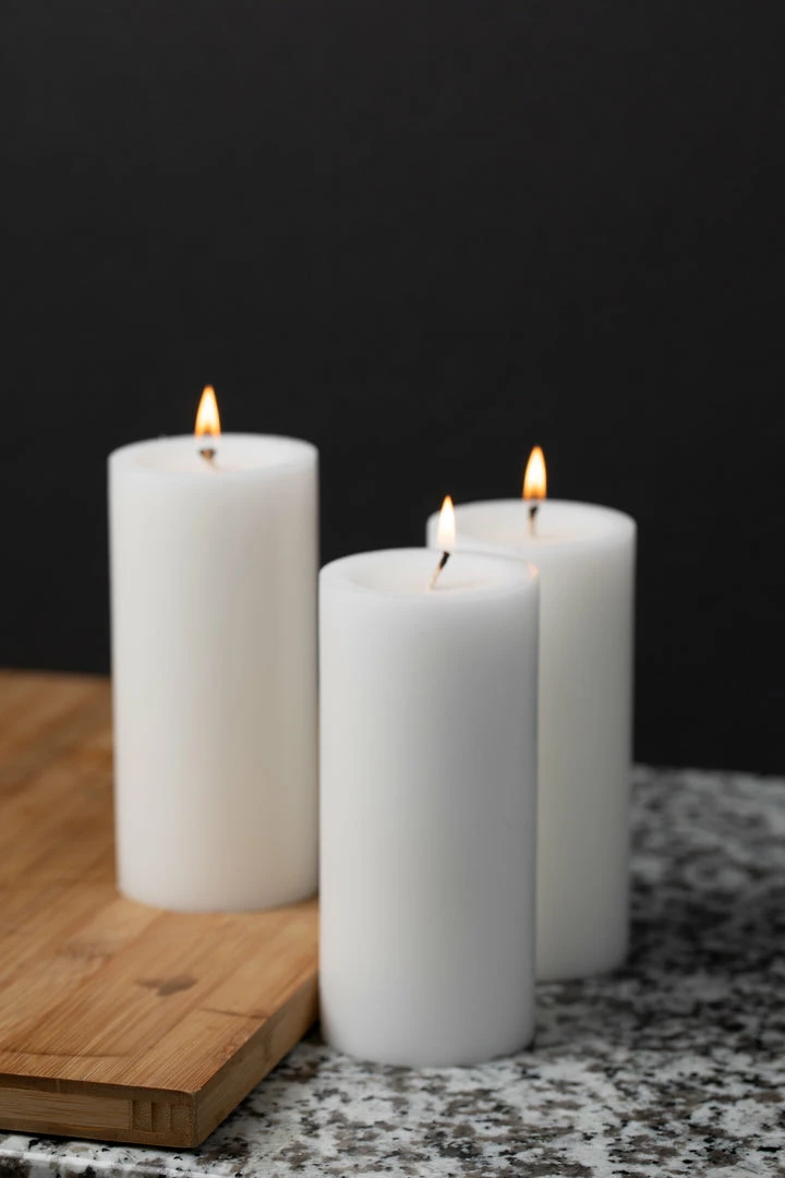 Richland Pillar Candles 3"x6" White Set Of 24 Shop By Event 2 Richland Pillar Candles 3"x6" White Set Of 24 Shop By Event