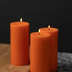 Richland Pillar Candles 3"x6" Orange Set Of 24 Shop By Event