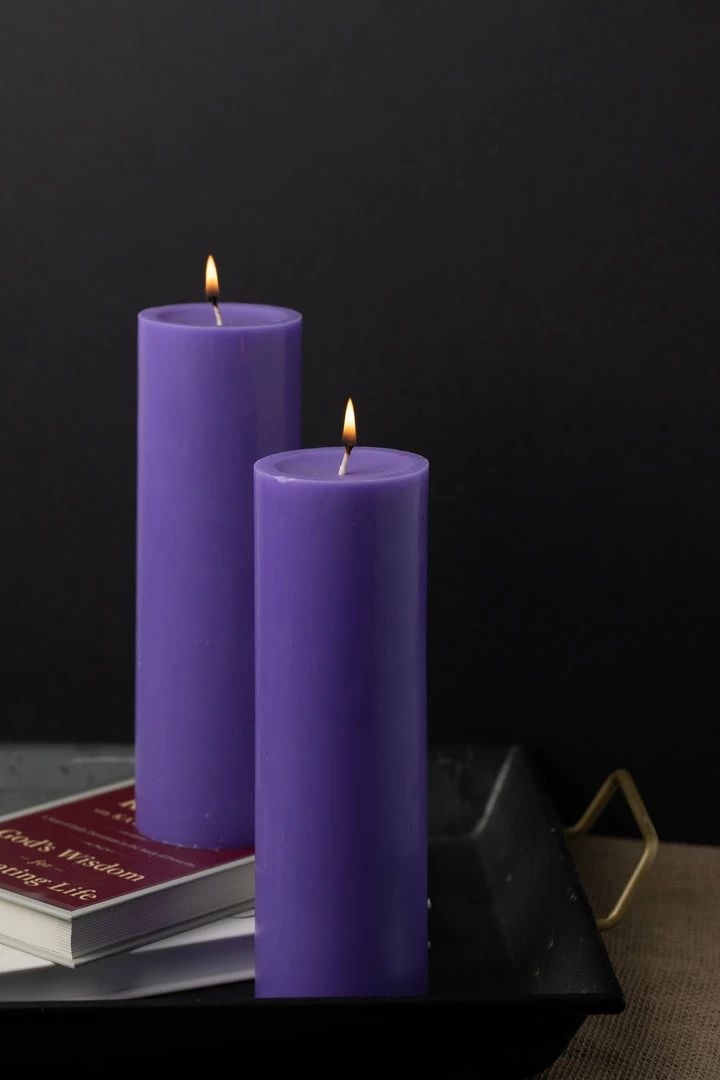 Shop By Event Richland Pillar Candles 3"x9" Lavender Set Of 12 2 Shop By Event Richland Pillar Candles 3"x9" Lavender Set Of 12