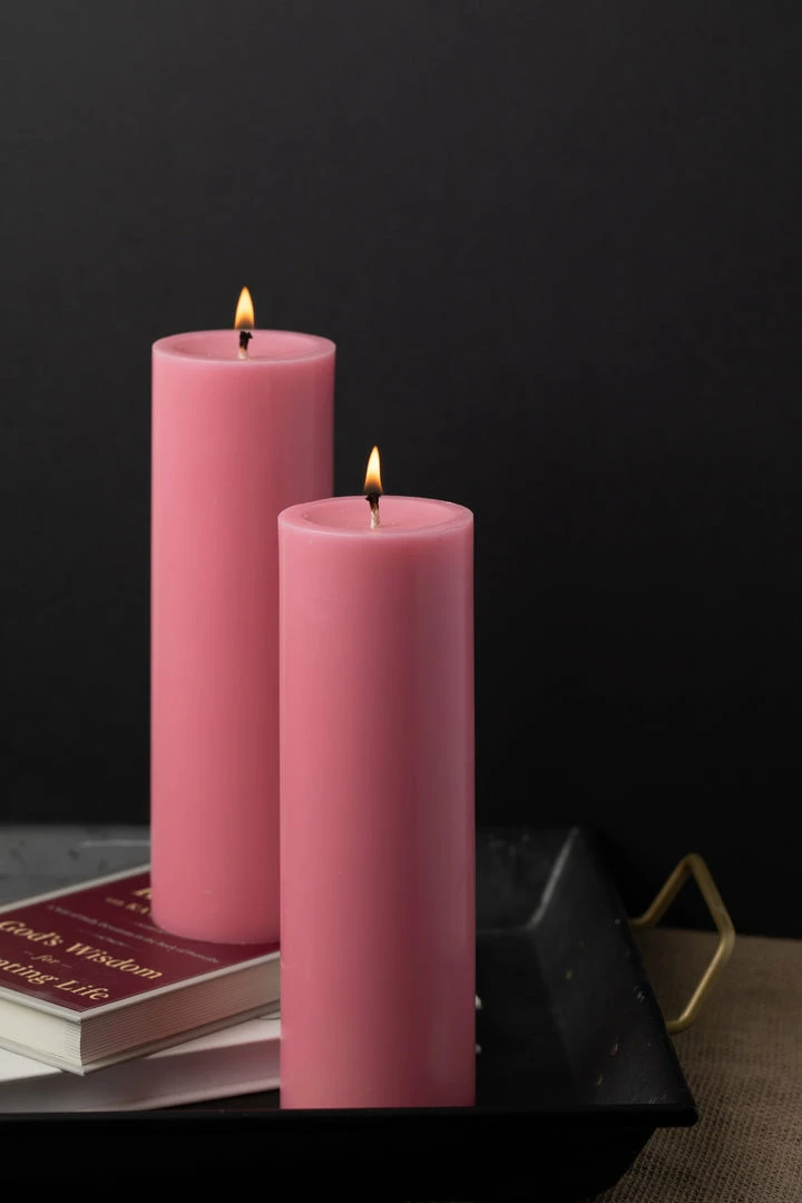 Richland Pillar Candle 3"x9" Pink Shop By Event 2 Richland Pillar Candle 3"x9" Pink Shop By Event