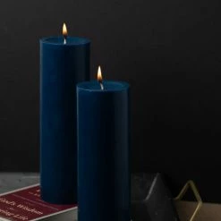 Shop By Event Richland Pillar Candles 3"x9" Navy Blue Set Of 6