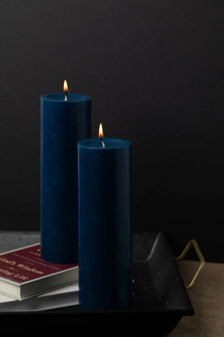 Shop By Event Richland Pillar Candles 3"x9" Navy Blue Set Of 6 2 Shop By Event Richland Pillar Candles 3"x9" Navy Blue Set Of 6