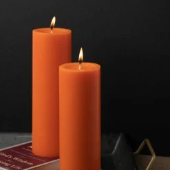 Shop By Event Richland Pillar Candles 3"x9" Orange Set Of 24