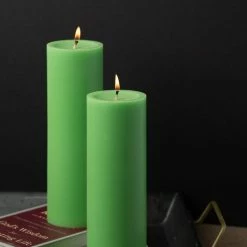 Richland Pillar Candle 3"x9" Green