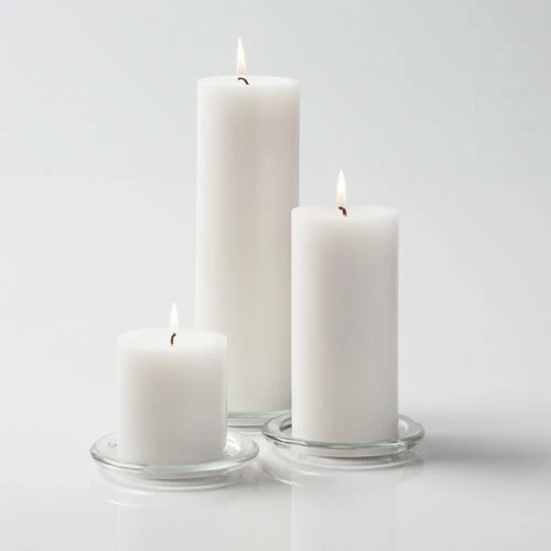 Richland Pillar Candles & Eastland Square Holders Set Of 3 2 Richland Pillar Candles & Eastland Square Holders Set Of 3