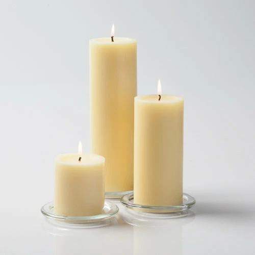 Richland Pillar Candles & Eastland Square Holders Set Of 3 3 Richland Pillar Candles & Eastland Square Holders Set Of 3