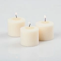 Ceremony Richland Votive Candles & Eastland Frosted Votive Holders Set Of 12