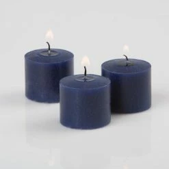 Shop By Event Richland Votive Candles Unscented Navy Blue 10 Hour Set Of 12