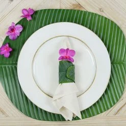 Richland Banana Leaf Tropical Place Mat 19x16 Christmas