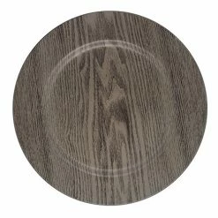 Seasonal Parties Richland Plain Charger Plate 13" Woodgrain