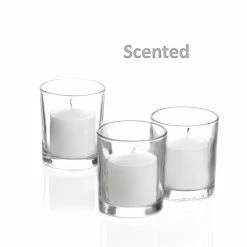 Ceremony Richland Votive Candles & Eastland Clear Votive Holders Set Of 12