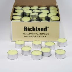 Ceremony Richland Extended Burn Tealight Candles Light Yellow Unscented Set Of 400