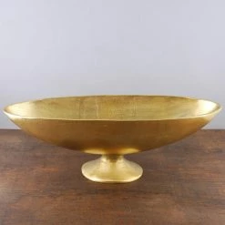 Richland Large Gold Boat Bowl 17.5in