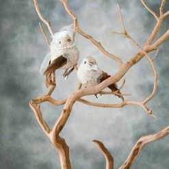 Richland Small 3" Gold And Copper Wedding Birds, Artificial Birds