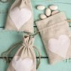 Richland Linen Heart Favor Bags (12 Bags) 4x6