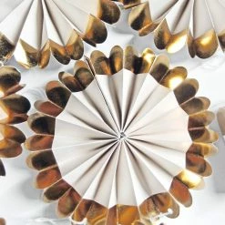 Richland Fancy Mini Fan Rosette Banner, MME, Party Decorations 8ft Gold Shop By Event