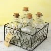 Richland Four Glass Bottles In Chicken Wire Basket Weddings