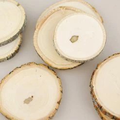 Richland 8 Tree Branch Rounds 3.5 - 5 In , Coasters Naturals & Florals