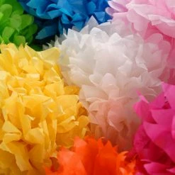 Richland 4 Large White Tissue Paper Pom Poms 20in | Pack Of 4 Shop By Event