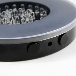 Richland Super Bright 40 LED Light Base, 6 1/4" Diameter, 1" Height, Multi-Color Black Body