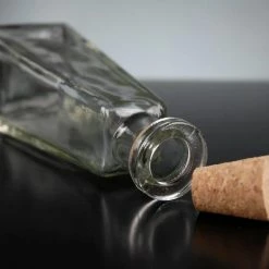 Richland Clear Glass 6 Oz. Pyramid Glass Bottles 7in