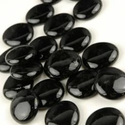 Richland Round Glass Vase Gems Black 18 Lbs. Weddings