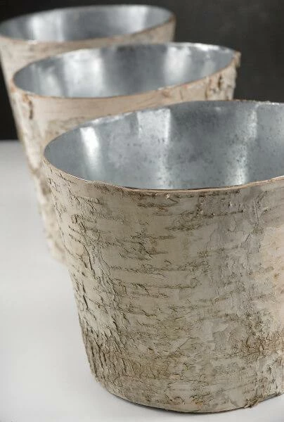 Richland Birch Bark Centerpiece Vase 7" Zinc Planter Weddings 1 Richland Birch Bark Centerpiece Vase 7" Zinc Planter Weddings