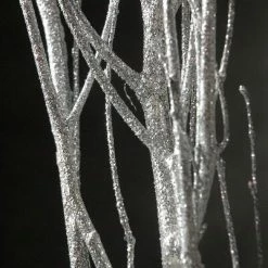 Richland Anniversary Birch Tree Branches Silver Sequin Sparkle 44-50"