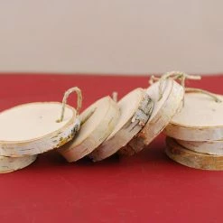 Richland Birch 3" Round Hanging Tags (Pack Of 8)