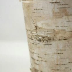 Richland Weddings Birch Bark Covered Zinc Planter Vase 5in