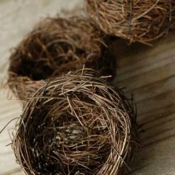 Richland Naturals & Florals 9 - 3 Inch Natural Twig Tiny Bird Nests, Bulk Buy