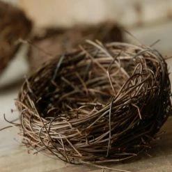 Richland Naturals & Florals 9 - 3 Inch Natural Twig Tiny Bird Nests, Bulk Buy