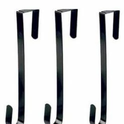 Richland Shop By Event 6 Black Metal Wreath Hanger Over The Door, 13.25 Inch