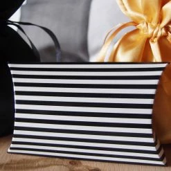 Save-On-Crafts Boxes Pillow Black/White Stripe 12pk