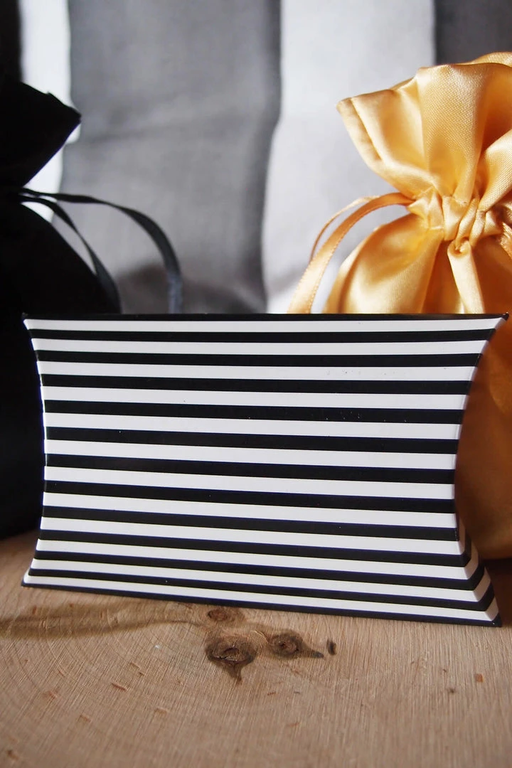 Save-On-Crafts Boxes Pillow Black/White Stripe 12pk 1 Save-On-Crafts Boxes Pillow Black/White Stripe 12pk