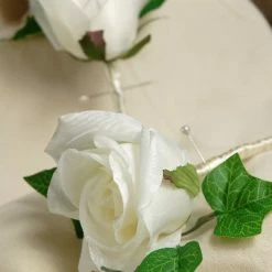 Richland Seasonal Parties Silk Rose Boutonnieres White Set Of 2