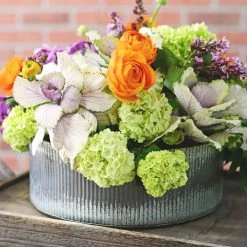 Richland Corrugated Zinc Norah Bowl Large 10" Home & Indoor