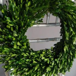 Richland Christmas Natural Preserved Round Boxwood Wreath 16in