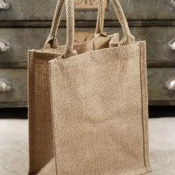 Richland Thanksgiving 6 Burlap Tote Favor Bags With Handles 11 X 9