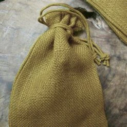 Richland Christmas 12 Burlap Bags Moss Green 5x7