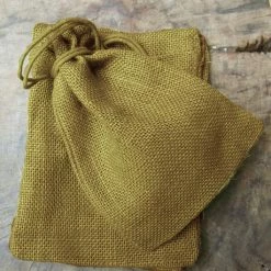 Richland Christmas 12 Burlap Bags Moss Green 5x7