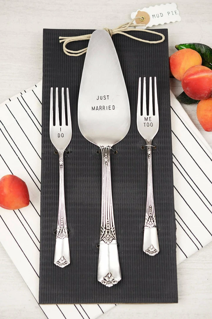 Richland Mud Pie "I Do" Wedding Cake Server Set 1 Richland Mud Pie "I Do" Wedding Cake Server Set
