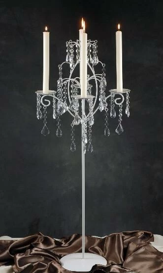 Richland White Candelabra With Hanging Crystals (Set Of 2) Shop By Event 1 Richland White Candelabra With Hanging Crystals (Set Of 2) Shop By Event