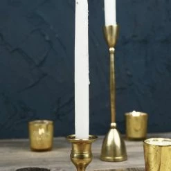 Richland Shop By Event Gold Metal 3.75" Taper Candle Holder, Antique Candlestick