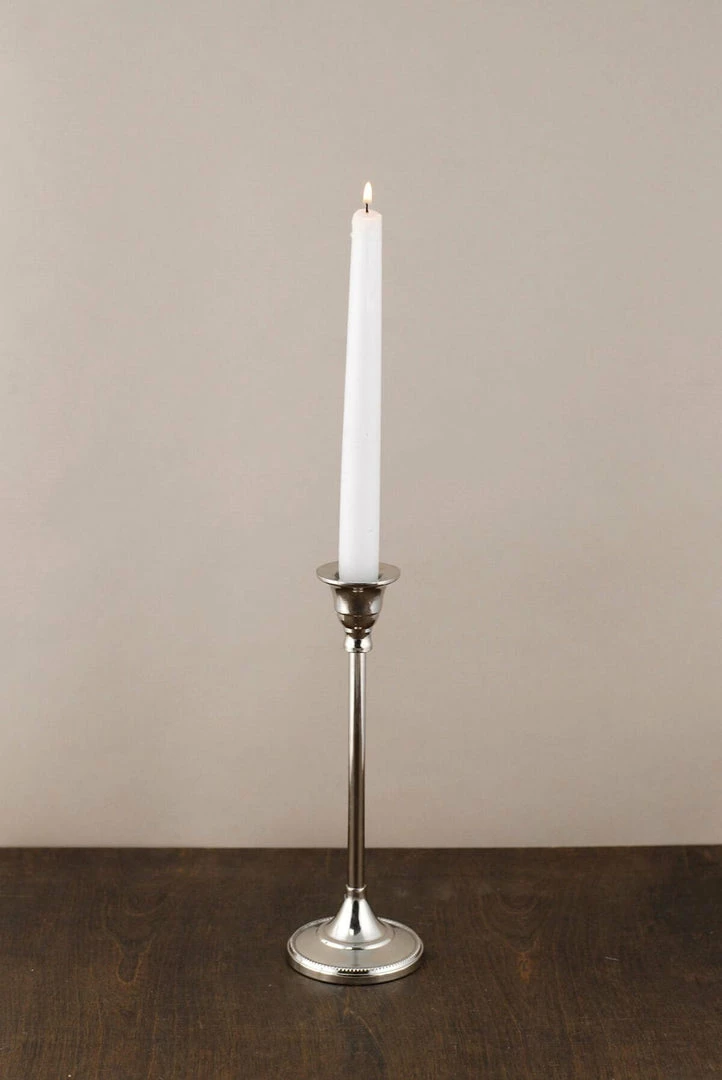 Richland Taper Candlestick Silver 9in 1 Richland Taper Candlestick Silver 9in